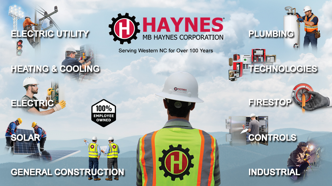 MB Haynes Employee, looking over constrcuction site. Surrounded by service areas MB Haynes offers.