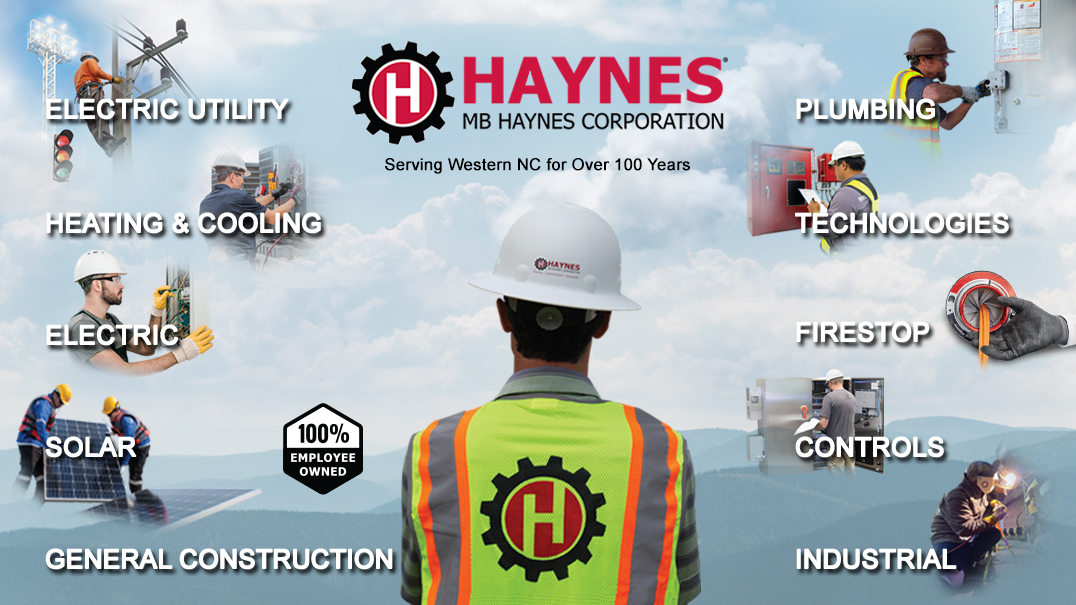 MB Haynes Employee, looking over constrcuction site. Surrounded by service areas MB Haynes offers.
